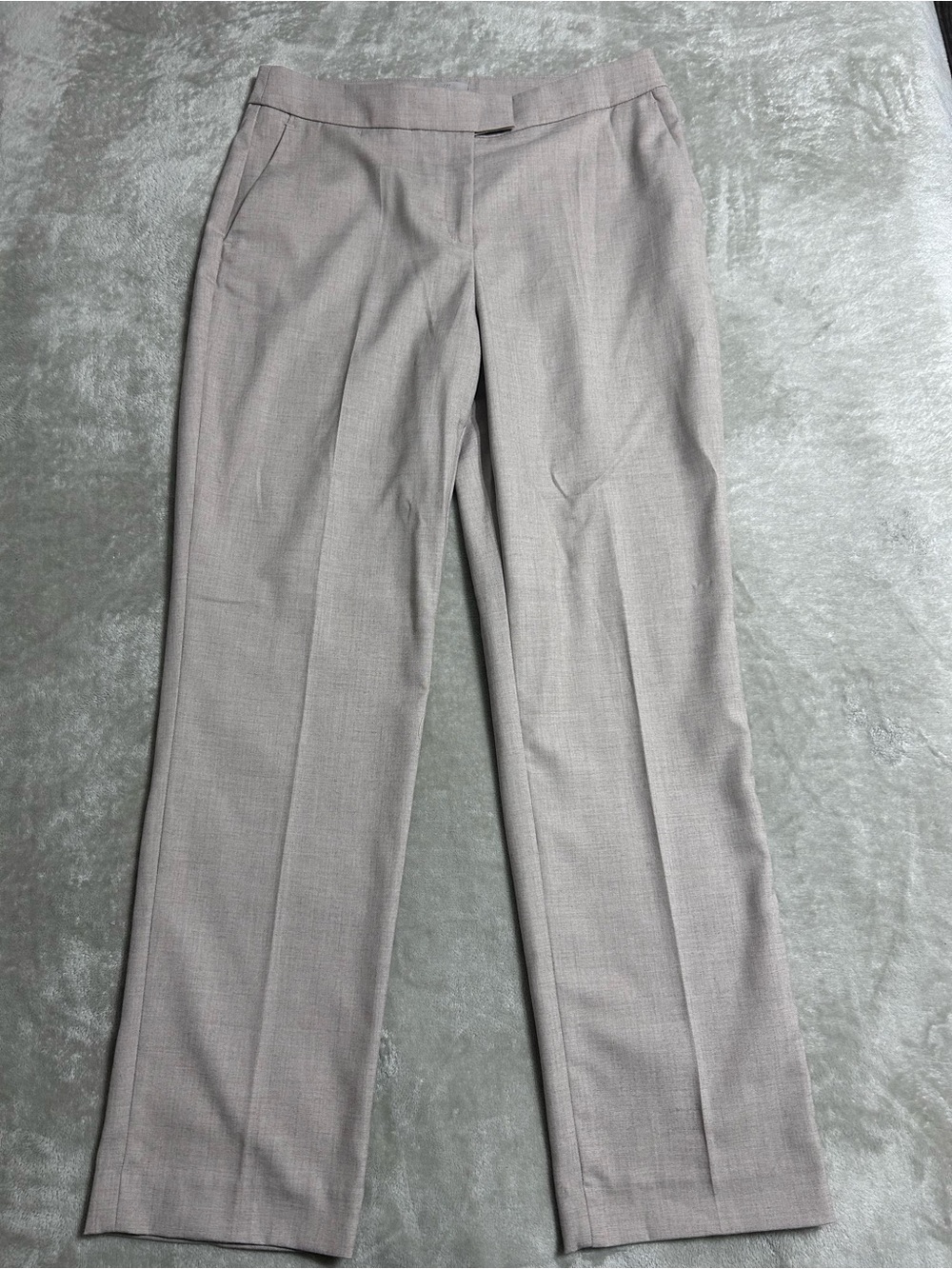 H&M Women's Straight-Leg Trousers — Light Gray Taupe